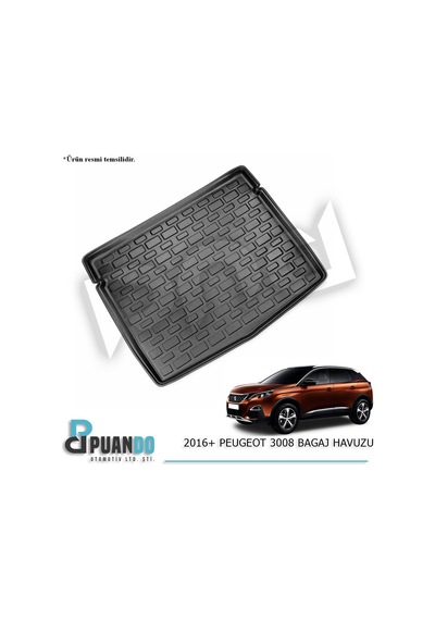 Araca Özel 2010-2016 Peugeot 3008 Bagaj Havuzu