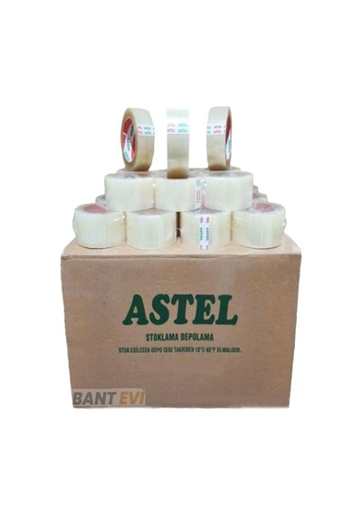 Astel Koli Bandı 1 Koli 45x100 60 Adet Şeffaf Koli Bandı Hotmelt