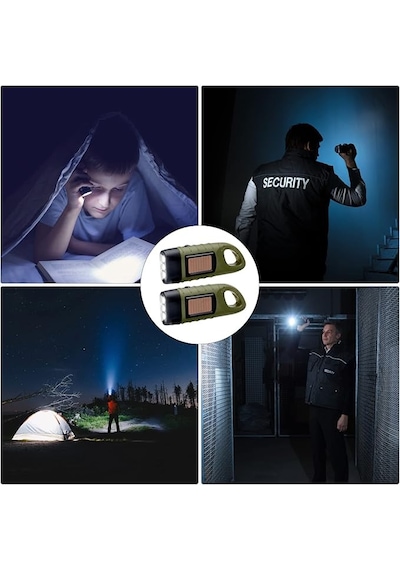 Petrix 34645 Güneş Enerjili El Kranklı Acil Durum Led Taşınabilir El Feneri Yeşil