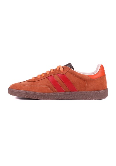 Shoetyle - Kiremit Rengi Hakiki Süet Bağcıklı Erkek Sneaker 666-1077-1234 Kiremit