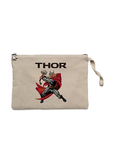 Thor War Krem Clutch Astarlı Cüzdan / El Çantası Krem