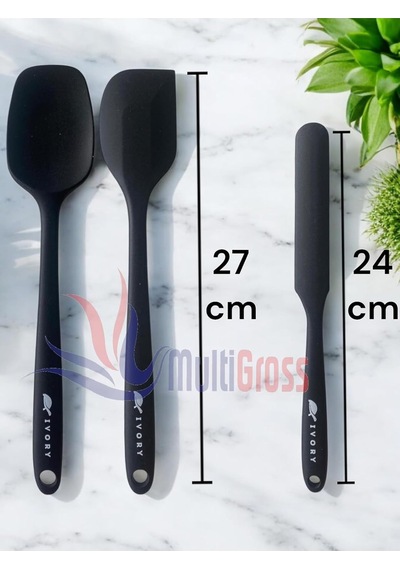 Tr 6'li Takım Yanmaz Yapışmaz Silikon Spatula Seti, Siyah Genel