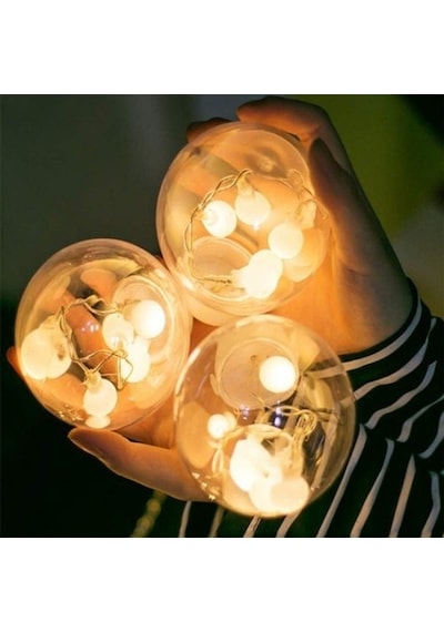 Gün Işığı Salkım Led Işık Büyük Top Salkım Işık Top Led Işık Yılbaşı Işığı Yılbaşı Süsleme Işığı Gün Işığı