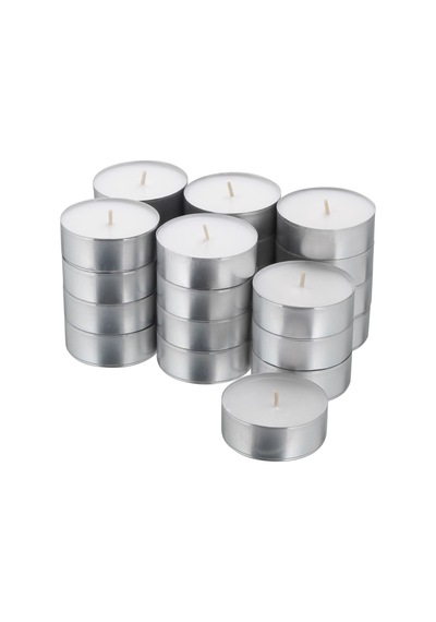 Tealight Mum, Beyaz, 9 Saat, 24 Adet beyaz