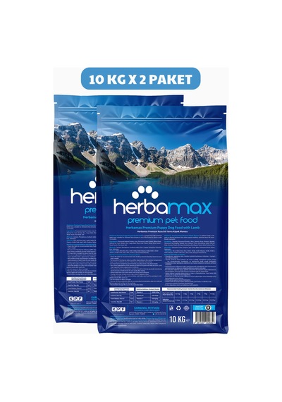 Herbamax Puppy Kuzu Etli ve Pirinçli Yavru Köpek Maması 2 x 10 KG