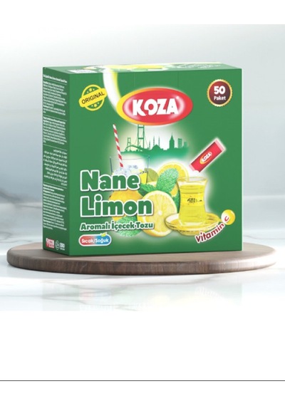Koza Tek İçimlik Nane Limon Aromalı Toz İçecek 50'li Mudanis 100 G