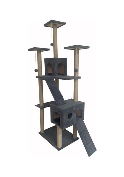 Pet Residence Kedi Tırmalama Evi Antrasit 170 X 60 X 50 Cm