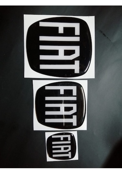 Fiat Linea Eski Kasa Siyah Logo Set 3'lü Ön-arka-direksi...