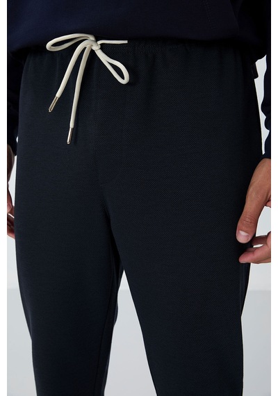 Tommy Life İndigo Yüzeyi Dokulu Standart Fit Erkek Eşofman Alt - 82154