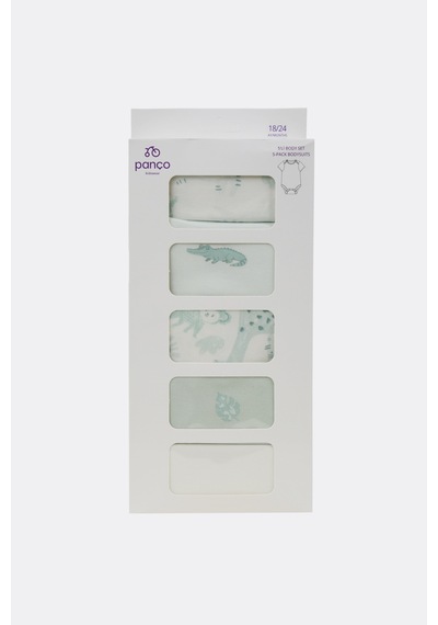 Panço Erkek Çocuk 5'li Body Set Multi Çok Renkli