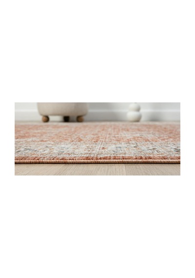 Mariesse Home Vintage Eskitme Desenli Makine Dokuma Salon Oturma Odası Halısı 10207 Terra