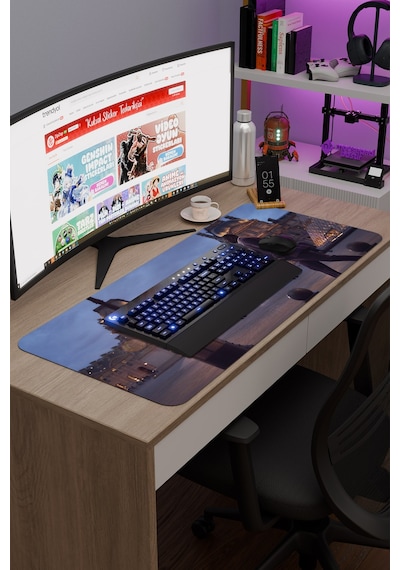 Lupin V3 90x40 Xxl Gaming Kauçuk Kaymaz Taban Mouse Pad Fare Altlığı