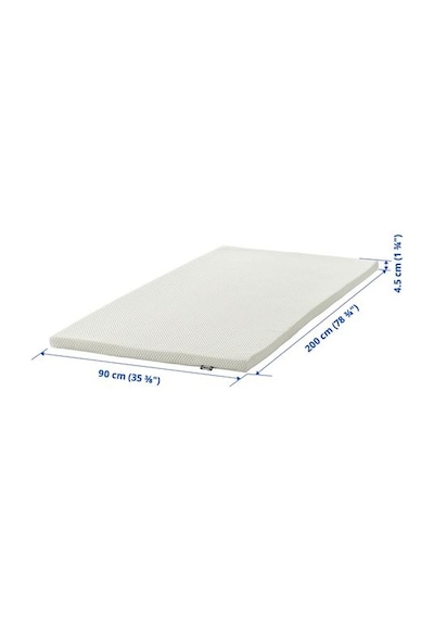Ikea Nordberget Tek Kişilik Yatak Pedi, Beyaz, 90x200 Cm