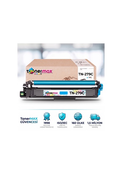 Brother Tn-279 Uyumlu, Toner Mavi- Çipli / Dcp-l3520cdw / L3560cdw / Hl-l3220cw / L3240cdw / L3280cdw / Mfc-l3270cdw / L3760cdw / L3770cdw / L3780cdw / L8390cdw