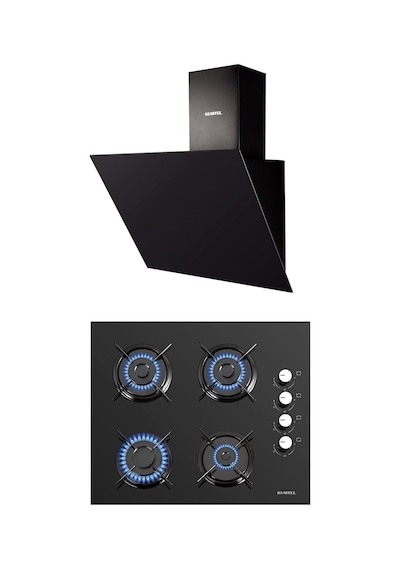 Kumtel KO-40 TAHDF - DA6-833 Siyah Ankastre Set