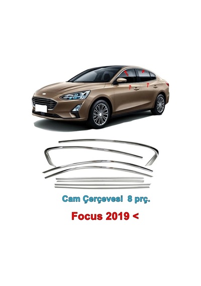 Focus 5 Cam Çerçevesi Nikelajı Sedan Komple 2019 Sonrası 8 Parça N11.2840