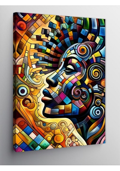 Kanvas Tablo Soyut Desenler Ve İnsan 50cmx70cm