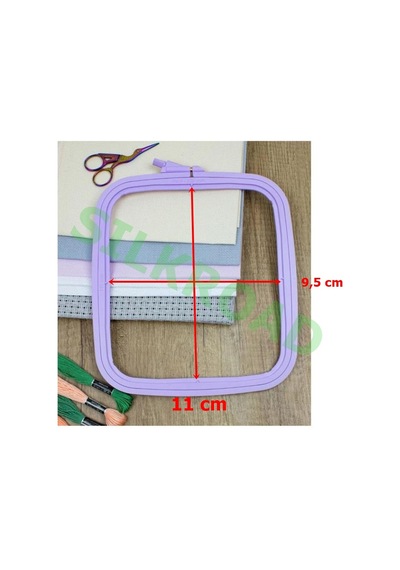 Nurge No:1 Lila Plastik Kare Kasnak - No1: 95mm X 110mm