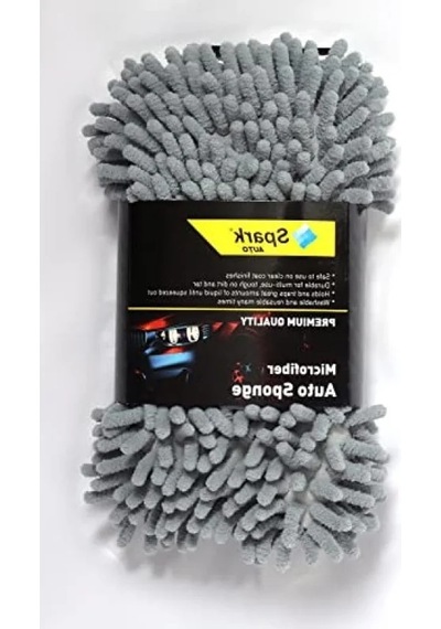 Mikrofiber Şönil Oto Temizlik Süngeri - 8x23 Cm