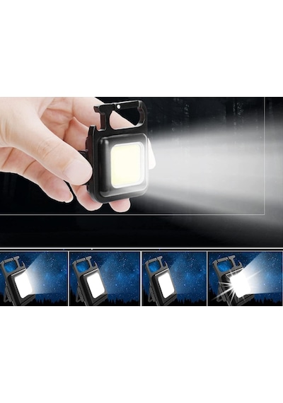 Cob Mini Led El Feneri Karabinalı Mıknatıslı Su Geçirmez 800mah
