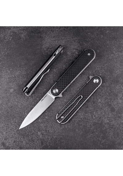 Real Steel Iris Flipper G10 + Karbon Fiber Sap 12c27 Çelik Kamp Çakısı 8061af Kum