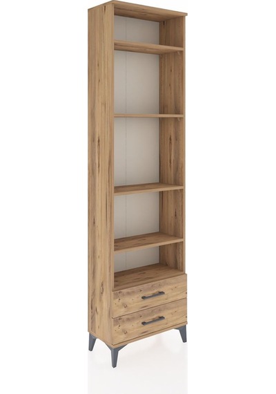 Arges Dolap 5 Raflı 2 Çekmeceli 60x30x221 Çam-çam Çam