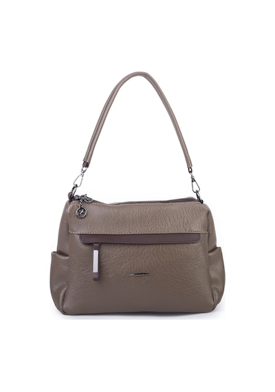 Nas Bag Çok Gözlü Yumuşak Ve Hafif Yapılı Çift Askılı Omuz Ve Çapraz Çanta 30x24 Cm Vizon Kahve Victoria Diğer