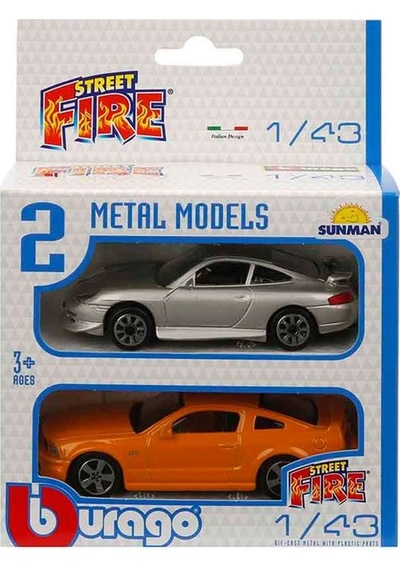 1:43 Street Fire Çiftli Arabalar 2'Li Set