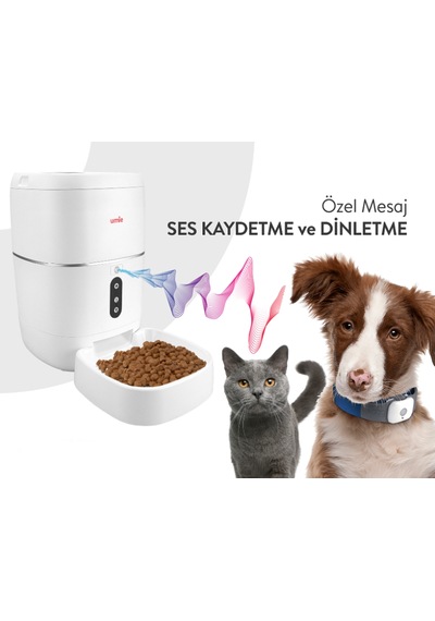 Gaman Umie 6 L Konuşmalı Akıllı Kedi Köpek Besleyici Otomatik Mama Kabı
