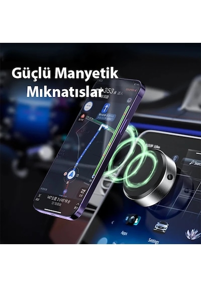 Ally X8 Magsafe Manyetik Araç İçi Telefon Tutucu- 5775