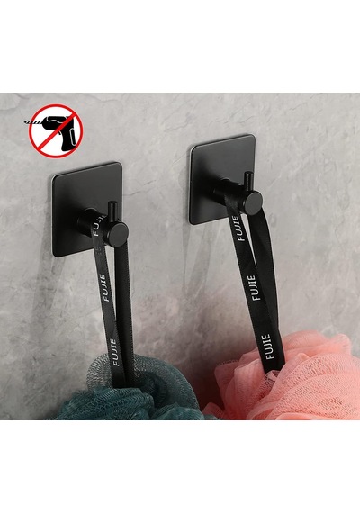 2 Adet Paslanmaz Çelik Mat Siyah Banyo Askısı/bornoz Askısı/havlu Askısı/havluluk/paslanmaz Hooks Diğer