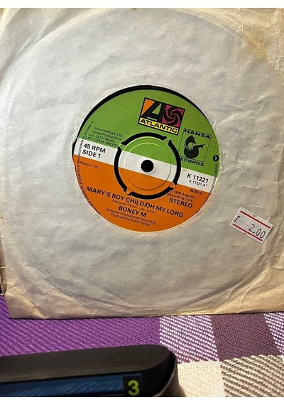 Boney M. - Mary's Boy Child / Oh My Lord / Dancing In The Streets 7" Vinyl Single, Uk Press, 1978