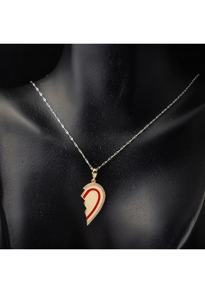 Bilezikci 14 Ayar Yarım Kalp Altın Kolye Ucu Kuhas14k29399