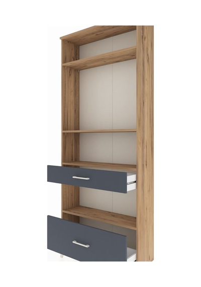 Arges Dolap 4 Raflı 2 Çekmeceli 88x30x221 Çam-antrasit Çam