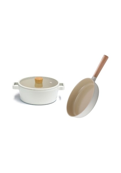 0128 Neof222/neof126 Fıka Alumınyum 3lu Set 22cm Tencere+26cm Tava