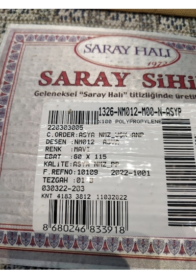 3 Adet Halı Sarayı Sihir Namazlık Seccade Nm012 Mavi 60X115Cm
