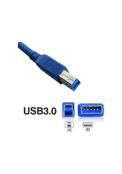 Lunatic 7347 Usb 3.0 To Type B Erkek Yazıcı Kablosu 5gbps Printer Ara Data Kablo 3m