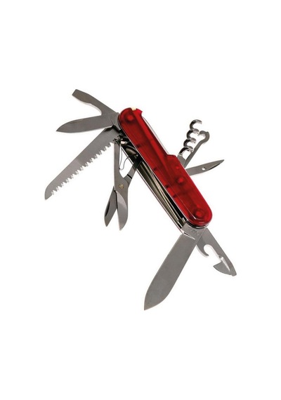 Victorinox Kamp Çakı 1.3713.T Huntsman 15 Fonk Şeffaf Kırmızı İsviçre Kırmızı
