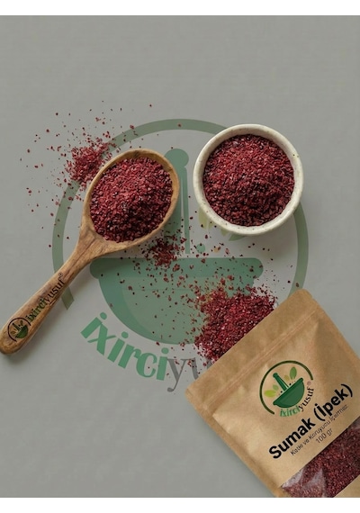 İxirciyusuf Sumak Sumak Tozu Ground Sumac Sumac Spice Rhus Coriaria Doğal Öğütülmüş 100 G