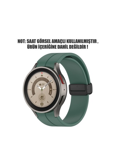 Samsung Galaxy Watch 5 44mm Kordon Ribbon Line Yeşil Çok Renkli