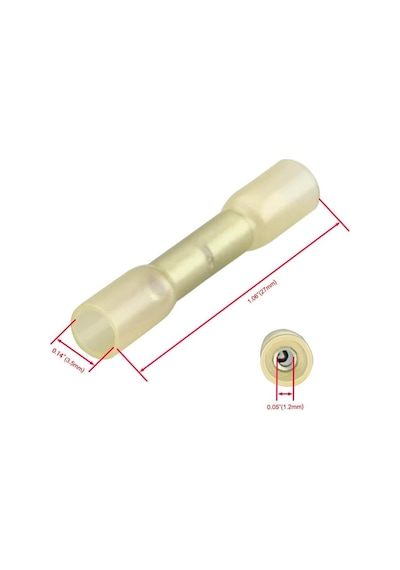 Koodmax - 100 Adet - Bht-05 Isıyla Daralan Makaron 9a 0.3-0.5mm² Su Geçirmez Konnektör - Sarı