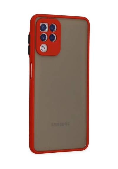 Samsung Galaxy A22 Kılıf Montreal Silikon Kapak - Kırmızı Kirmizi