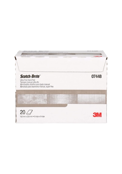 Scotch-brite 07448-each 7448 Ultra İnce El Pedi, 15,24 Cm X 22,86 Cm, Her Kutuda 20 Ped