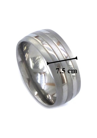 Çelik Alyans Yüzük Çizgili Yzk-329 Gümüş