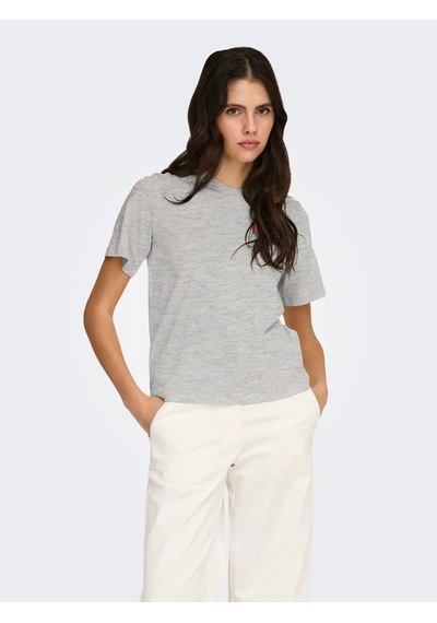 Only Kadın Jdy Bisiklet Yaka Kalp Logolu Gri T-shirt - 15298612