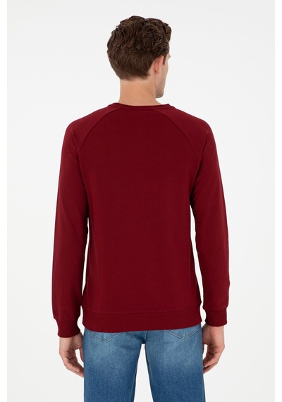 U.s. Polo Assn. Erkek Bordo Sweatshirt 50289030-vr014 Bordo