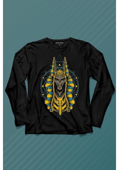 Tılsım Gizli İlim Tarot Sembolü Kutsal Antik Figür Büyüsü Uzun Kollu Tişört Baskılı T-shirt 001