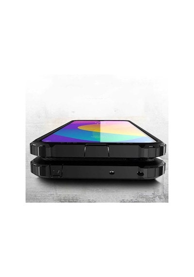 Ekılıf - Xiaomi Mi 9 Lite Uyumlu Kılıf Çift Katman Zırh Tank Crash Military Kapak - Kırmızı