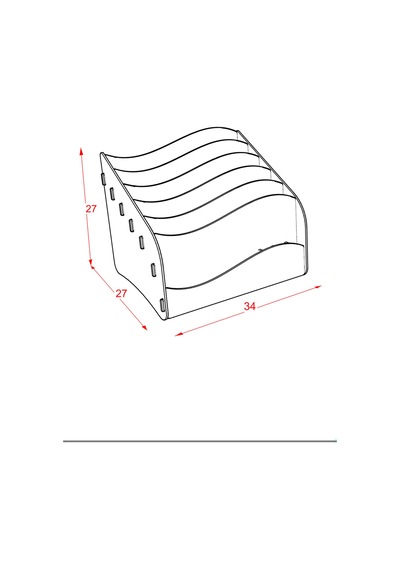 Design Otto Wavy Masaüstü Organizer Evrak Rafı - 6 Renk Beyaz - 623962313 Beyaz