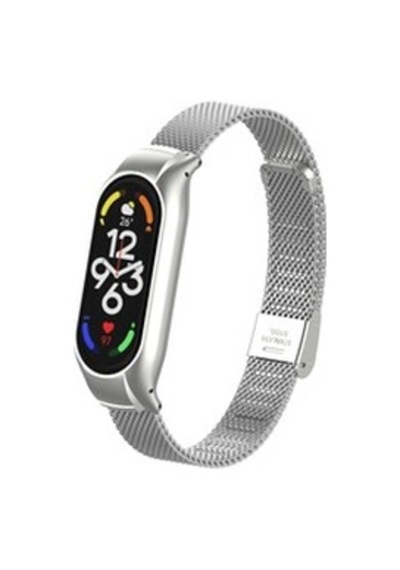 Xiaomi Mi Band 7 Krd-06 Metal Kordon - Gümüş